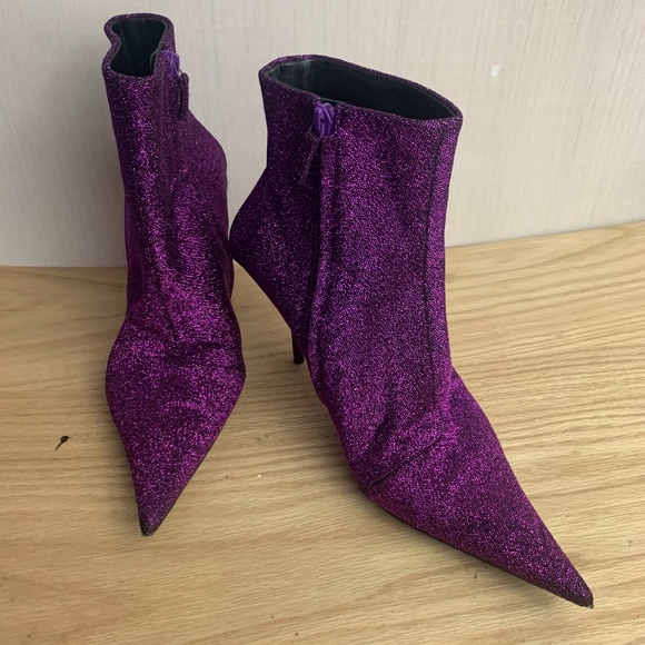 balenciaga boots purple